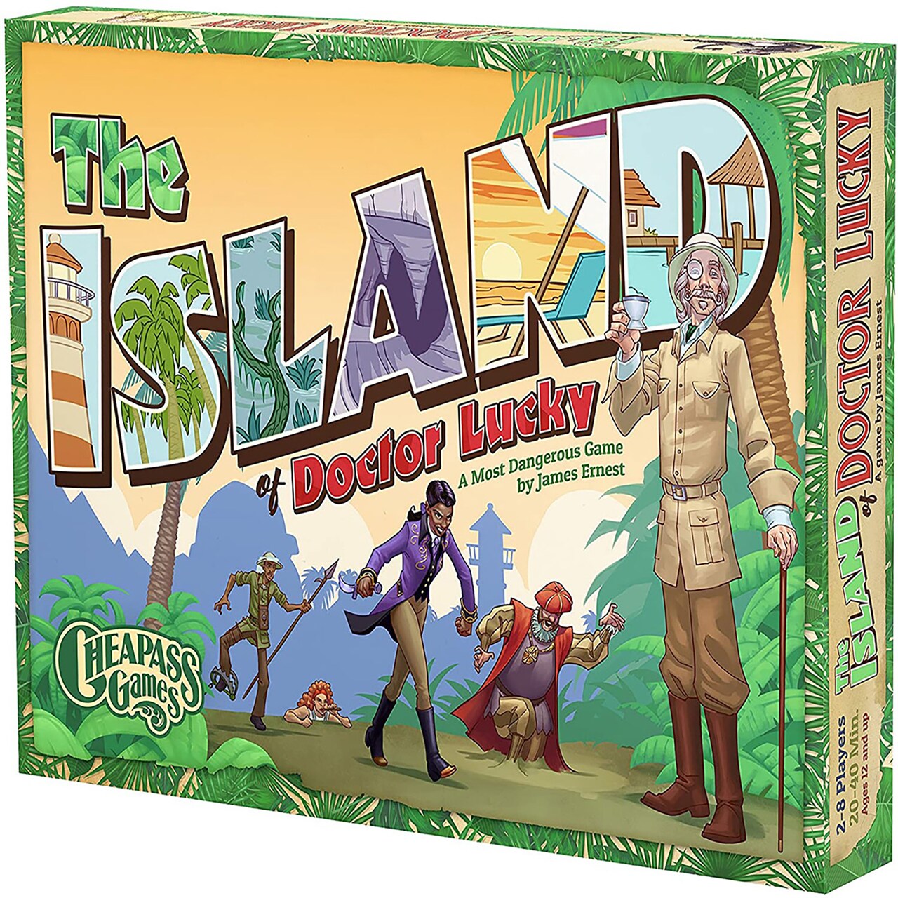 Island of Doctor Lucky - Strategy & Luck Family Boardgame, Ages 12+, 2-8 Players